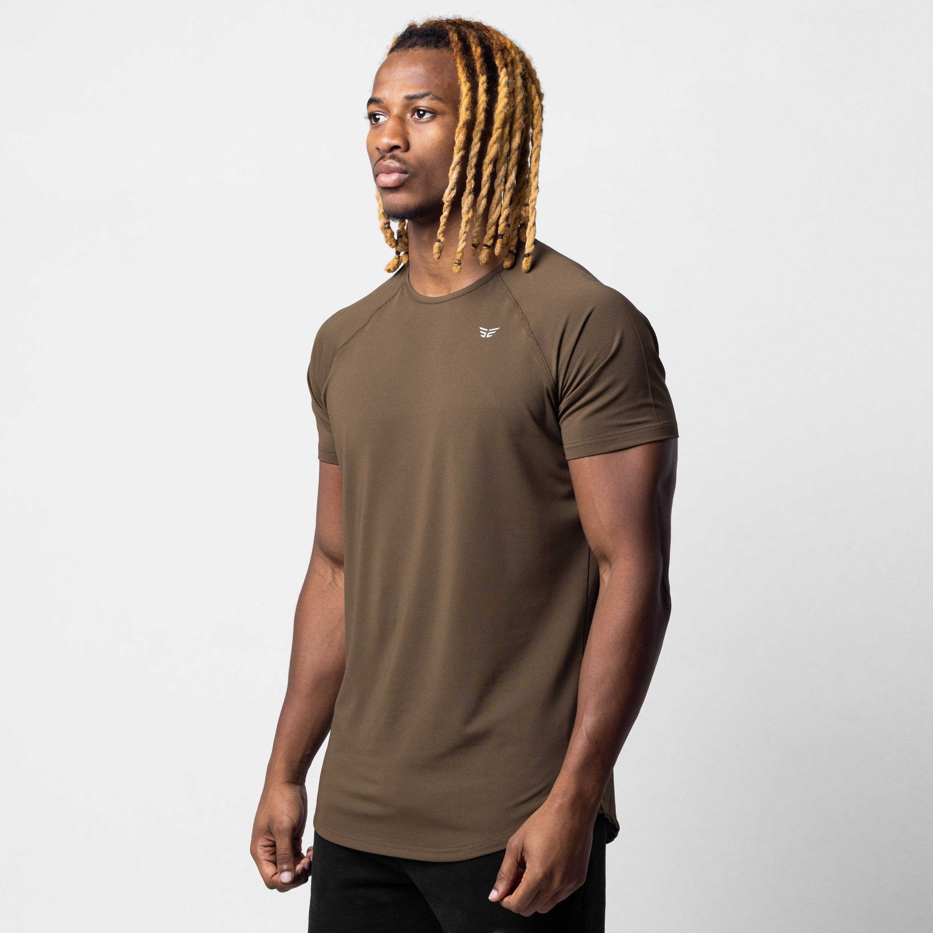 Solid Raw Edge Mesh Tee