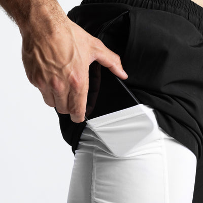 Elite Hybrid Shorts - Black/White