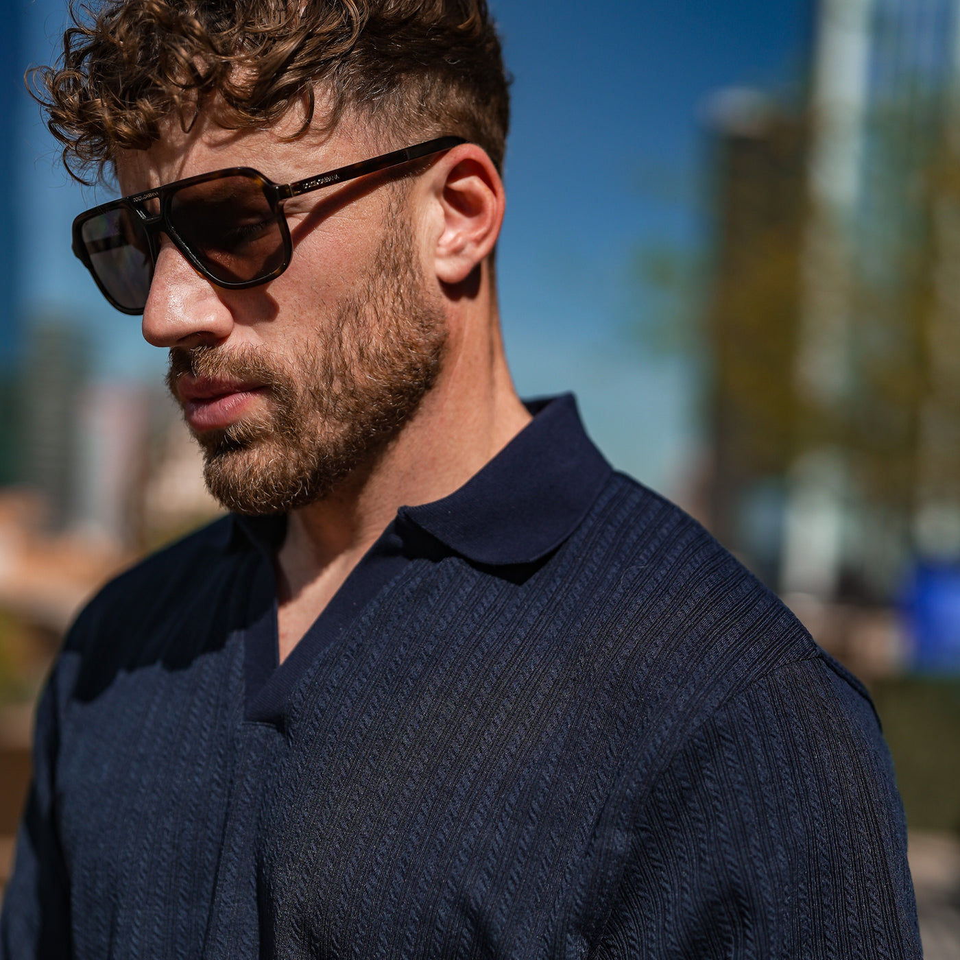 Monaco Longsleeve Polo - Navy