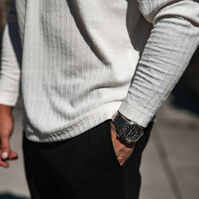 Monaco Longsleeve Polo - Cream