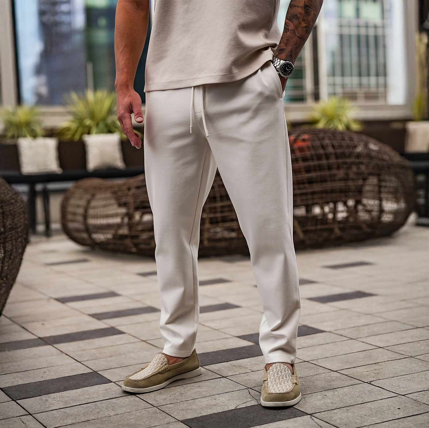 Casual Chinos - White