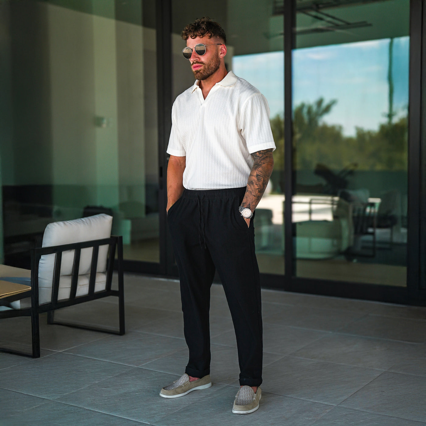 Premium Linen Pants - Black