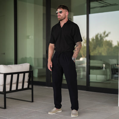 Premium Linen Pants - Black