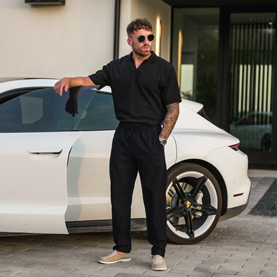 Premium Linen Pants - Black