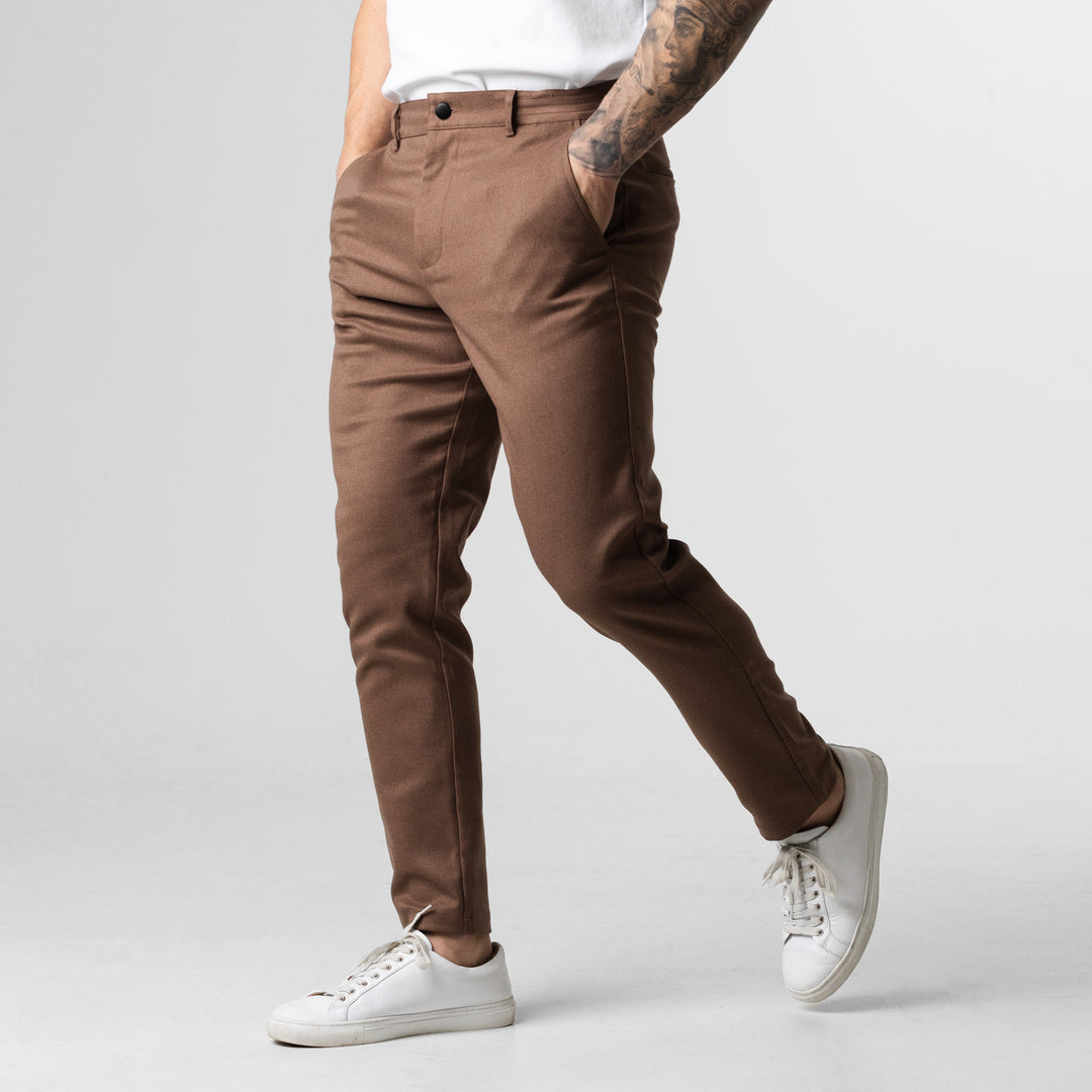 Active Chinos V2 - Brown – Edge Lifestyle