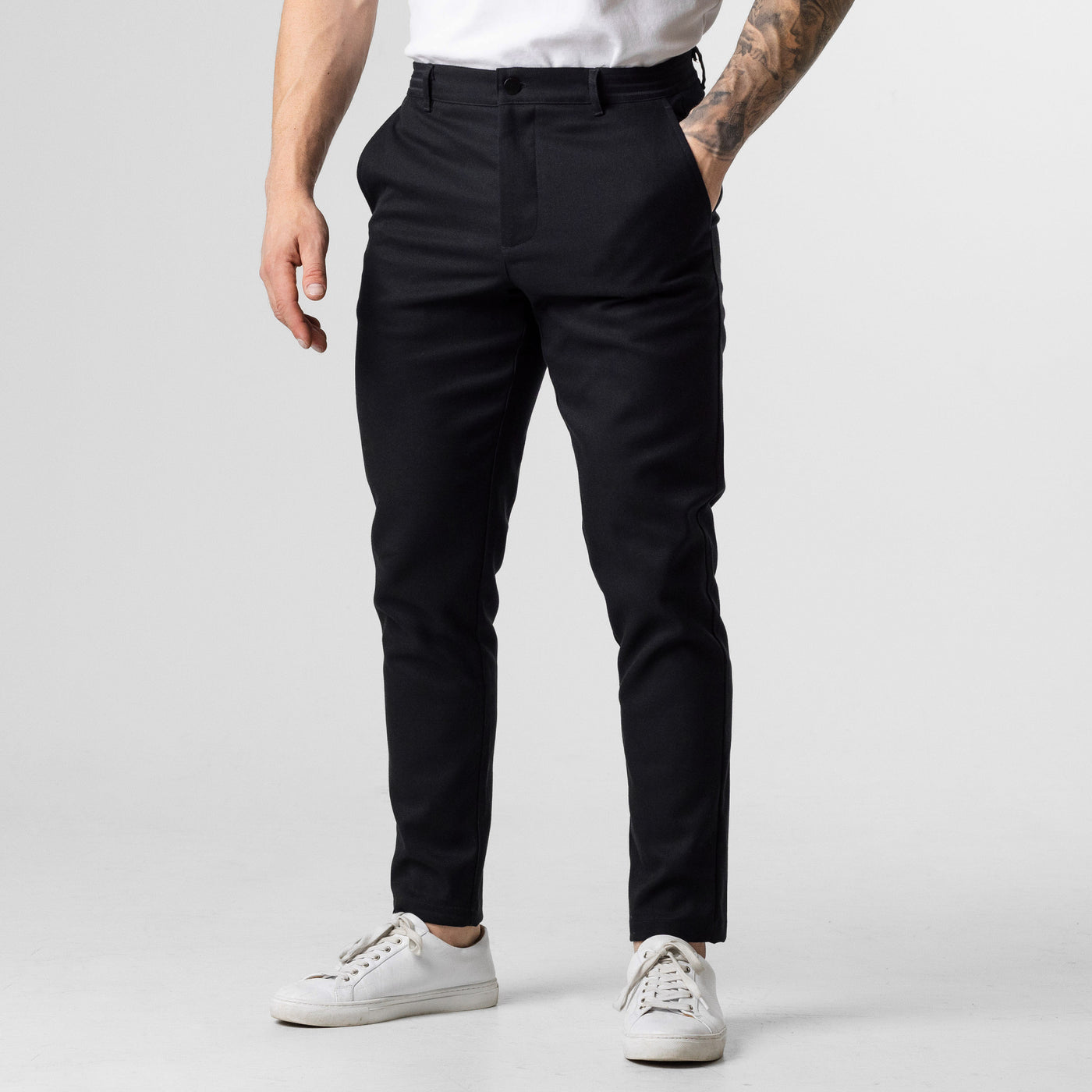 Active Chinos V2 Black – Edge Lifestyle - Main Image