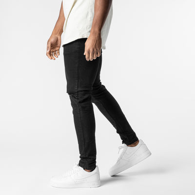 Premium Denim Jeans - Black (Ripped)