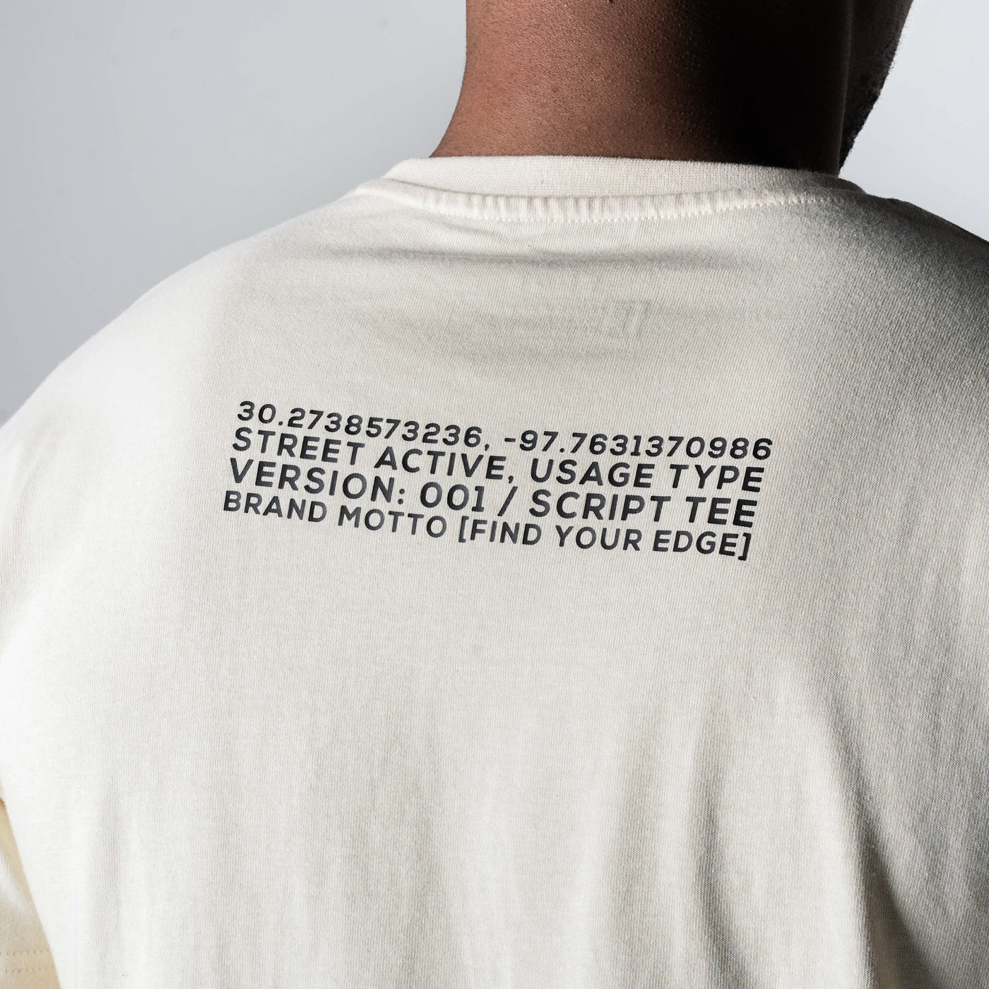 Script Tee - Ivory