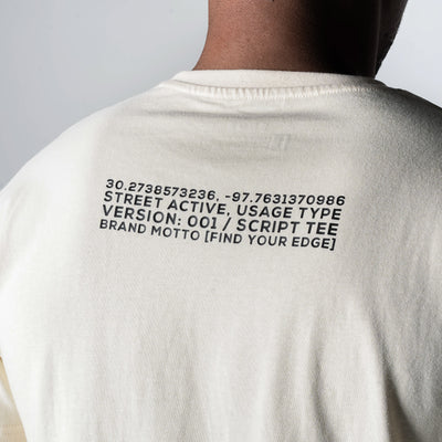 Script Tee - Ivory