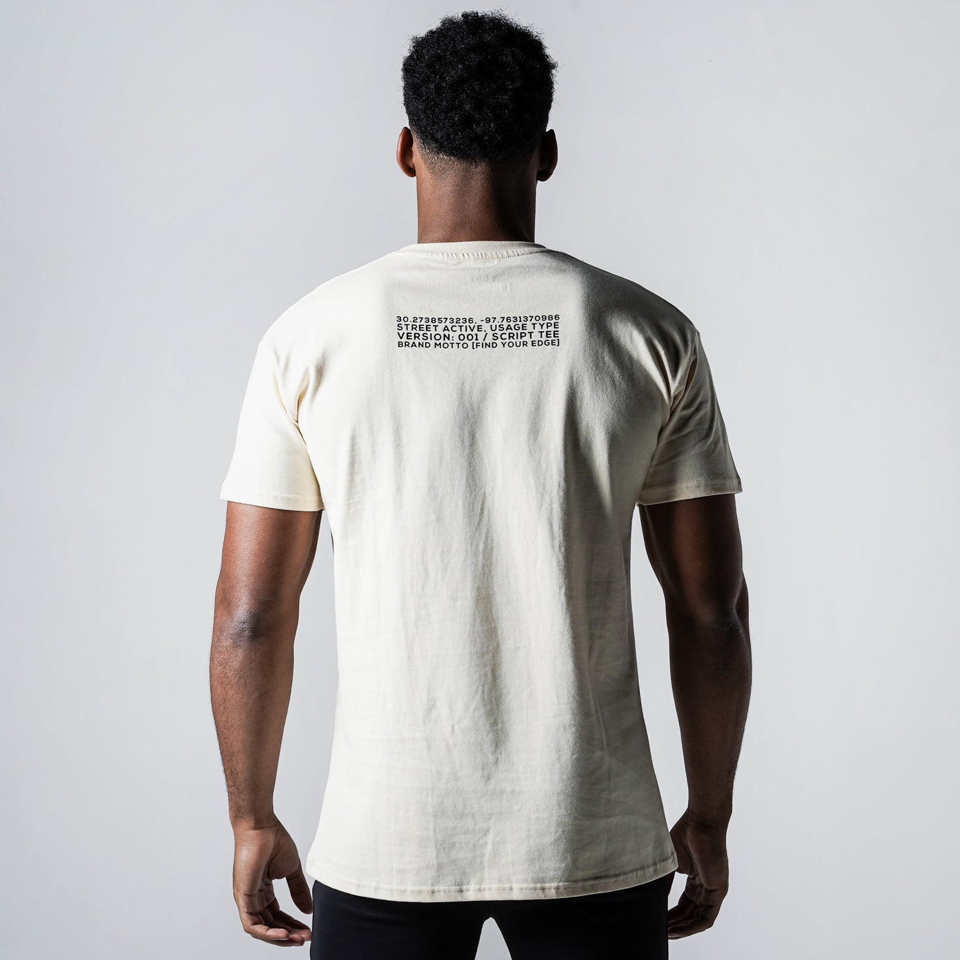 Script Tee - Ivory